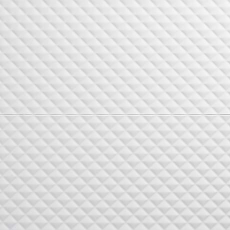 Reverb Pillowed White 12x36 3D Glossy Ceramic Tile