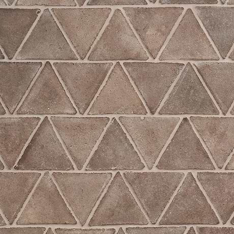 Terra Villa Presealed Genuine Terracotta Gray 6" Triangle Matte Terracotta Tile