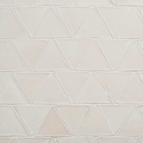 Terra Villa Presealed Genuine Terracotta White 6" Triangle Matte Terracotta Tile