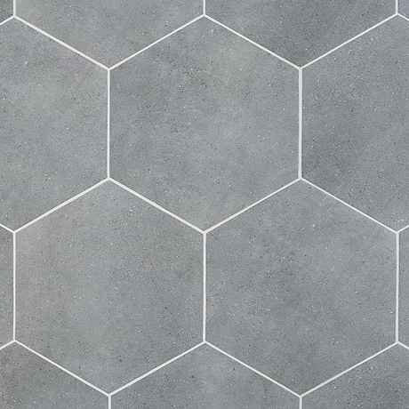Pergola Graphite Gray 12.5" Hexagon Matte Porcelain Tile