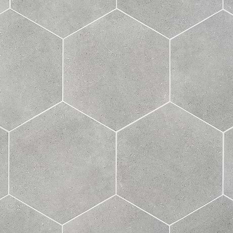 Pergola Gray 12.5" Hexagon Matte Porcelain Tile