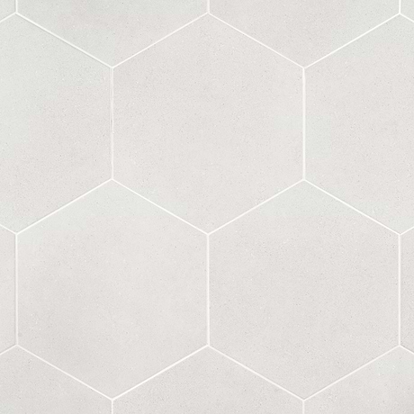 Pergola White 12.5" Hexagon Matte Porcelain Tile