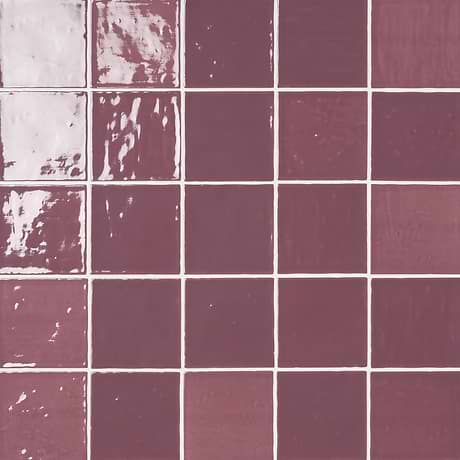 Mulberry Purple 4x4 Zellige Glossy Ceramic Tile