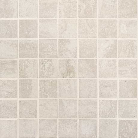 Basic Travertine Beige & Cream 2x2 Matte Porcelain Mosaic