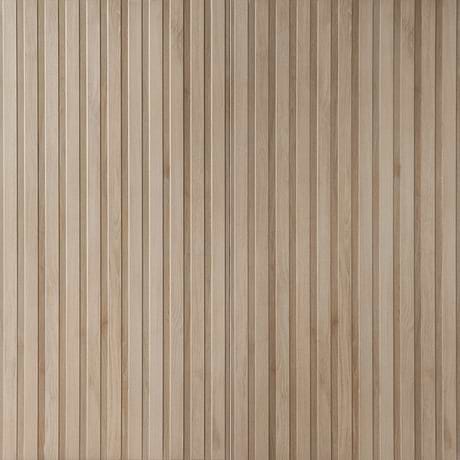 Nobu Ribbon Almond Brown 24x48 Wood Look Matte Fluted Porcelain Tile
