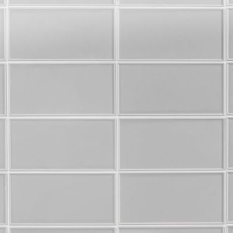 Maddox Frame Cool Gray 4X8 Matte Ceramic Subway Tile by Stacy Garcia