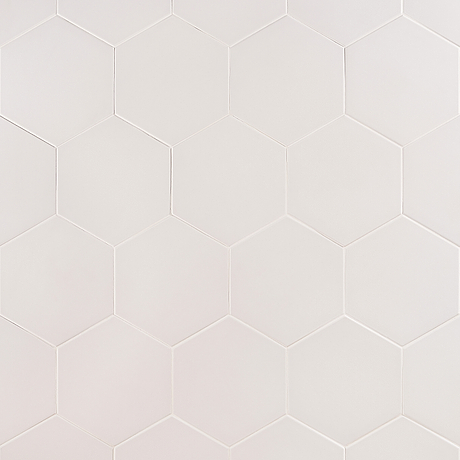 HexArt Blanco White 8" Hexagon Matte Porcelain Tile