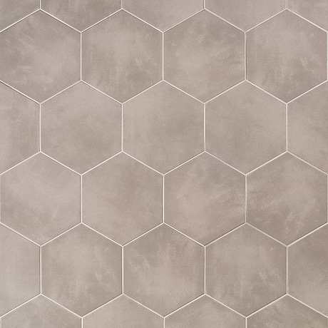HexArt Gris Gray 8" Hexagon Matte Porcelain Tile