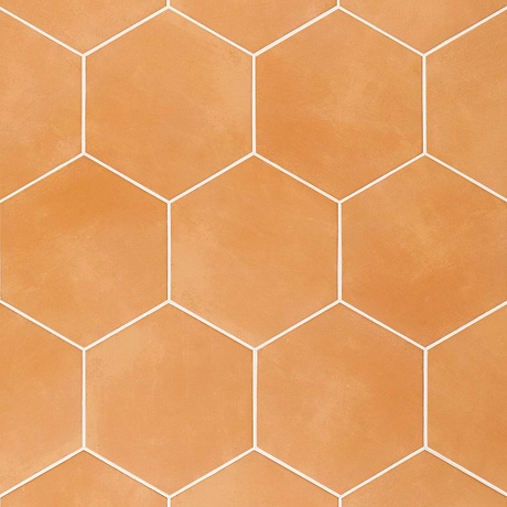 HexArt Orange 8" Hexagon Matte Porcelain Tile