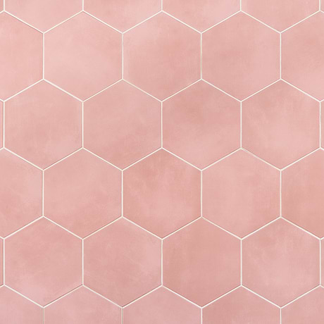 HexArt Rose Pink 8" Hexagon Matte Porcelain Tile