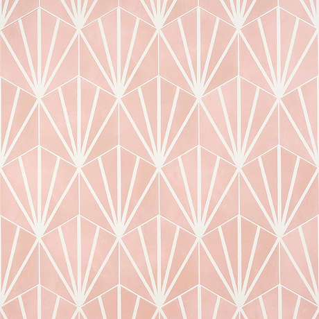 HexArt Deco Rose Pink 8" Hexagon Matte Porcelain Tile