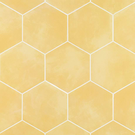 HexArt Yellow 8" Hexagon Matte Porcelain Tile