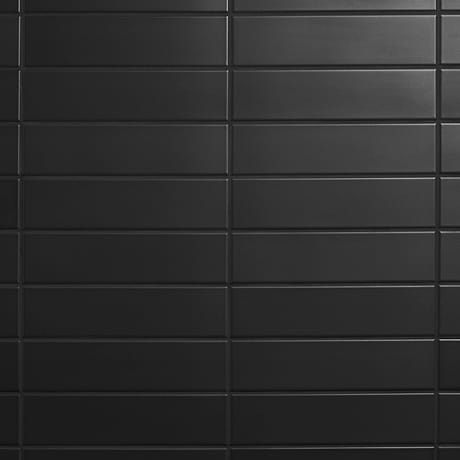 Roller Black 3x11 Matte Porcelain Subway Tile