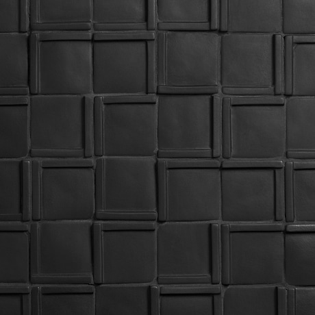 Roller Cross Black 4x4 3D Handmade Matte Ceramic Tile