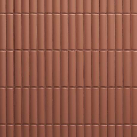 Roller Ribbed Terracotta 4x12 3D Matte Fluted Ceramic Tile