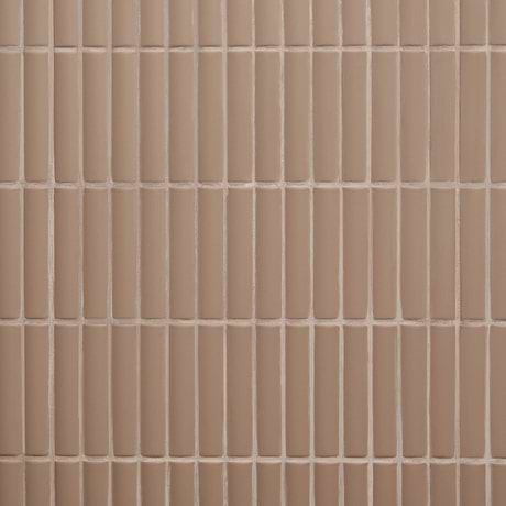 Roller Ribbed Taupe 4x12 3D Matte Ceramic Tile
