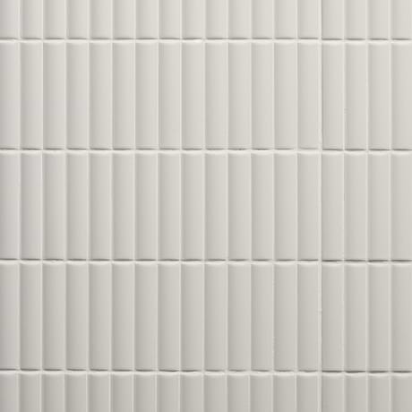 Roller Ribbed White 4x12 3D Matte Ceramic Tile