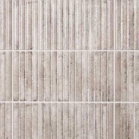 Curve Gray Fluted 6x12 3D Glossy Ceramic Tile