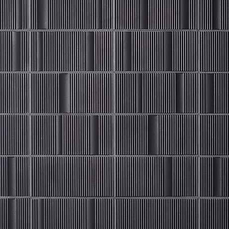 Division Antracite Black 8x16 Fluted Matte Ceramic Tile