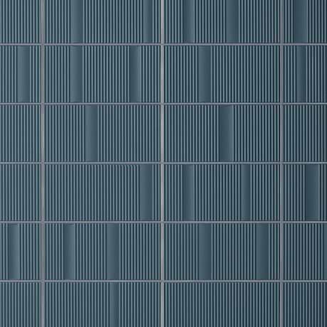 Division Blue 8x16 Fluted Matte Ceramic Tile