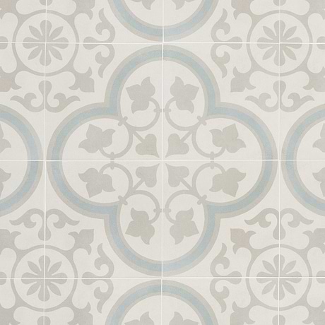 Lapaz Ornate Silver 9x9 Matte Porcelain Tile
