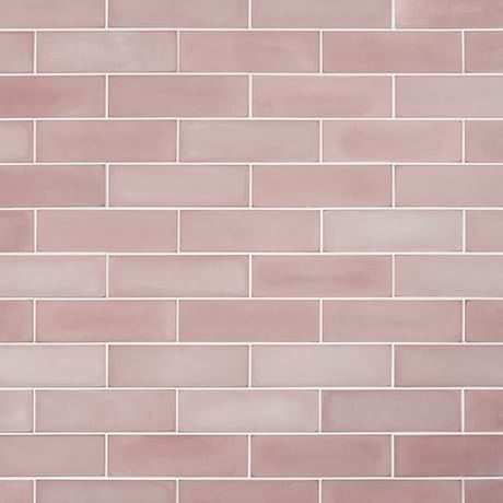 Color One Coral Pink 2x8 Matte Cement Subway Tile