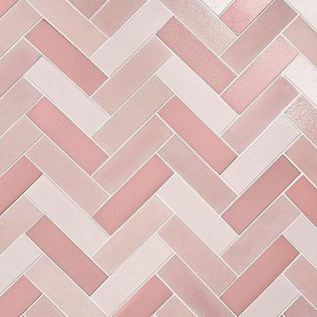 Color One Terra Blend Pink 2x8 Cement & Lava Stone Subway Tile