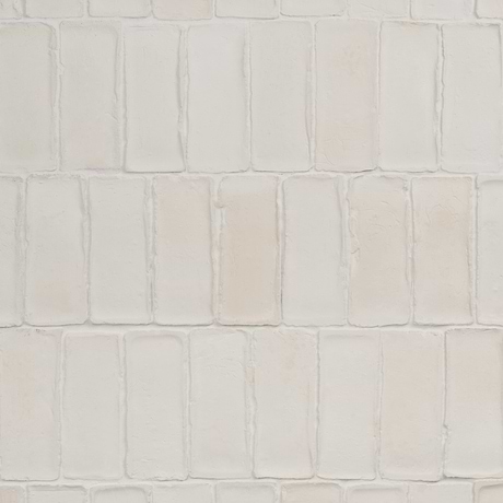 Terra Villa Presealed Genuine Terracotta White 2x6 Matte Terracotta Tile