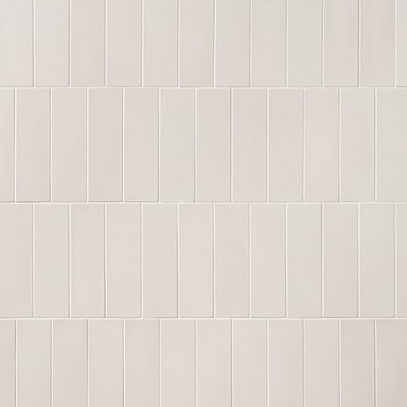 Color One Chalk White 2x8 Matte Cement Subway Tile