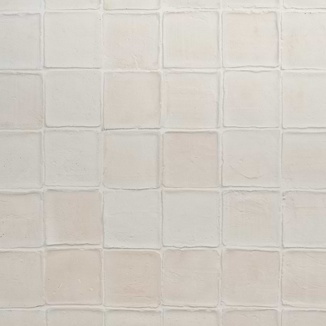 Terra Villa Presealed Genuine Terracotta White 4x4 Matte Terracotta Tile