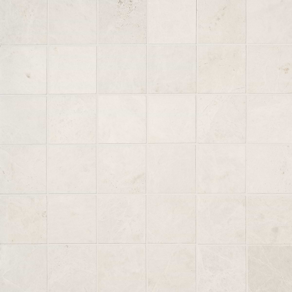 VANILLA Warm White Square 3” Honed Marble Mosaic Tile