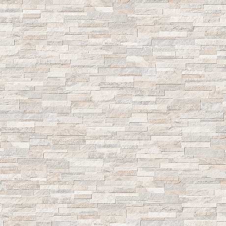 Rugged Stacked Quartzite White 6x24 3D Matte Porcelain Tile
