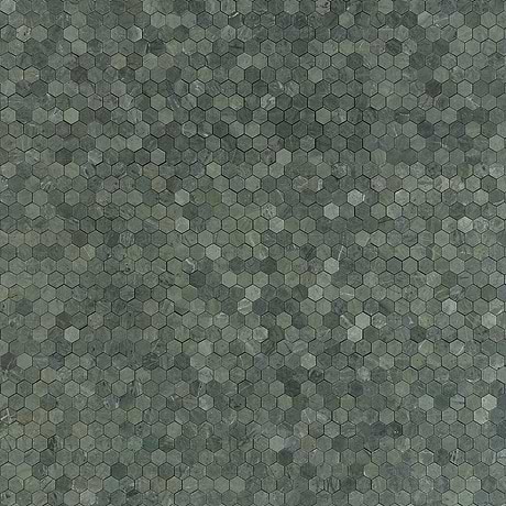 Tia Verde Green 1" Hexagon Honed Marble Mosaic Tile