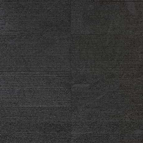 Rakestone Carved Comb Noir Black 12x24 Textured Honed Basalt Stone Tile