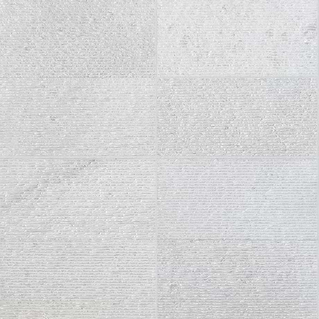 Rakestone Carved Split Bianco Ice White 12x24 Textured Honed Marble Tile