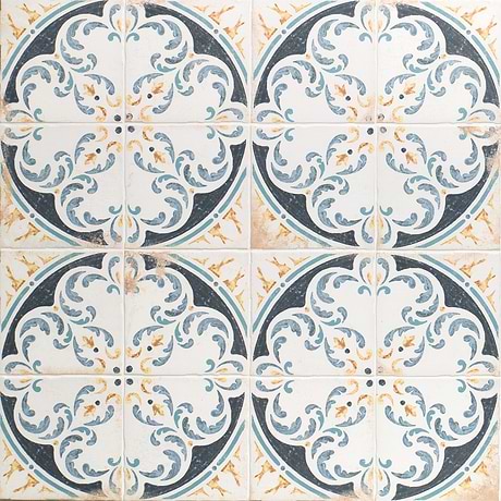 Saltillo Lotus Multicolor 9x9 Matte Porcelain Tile