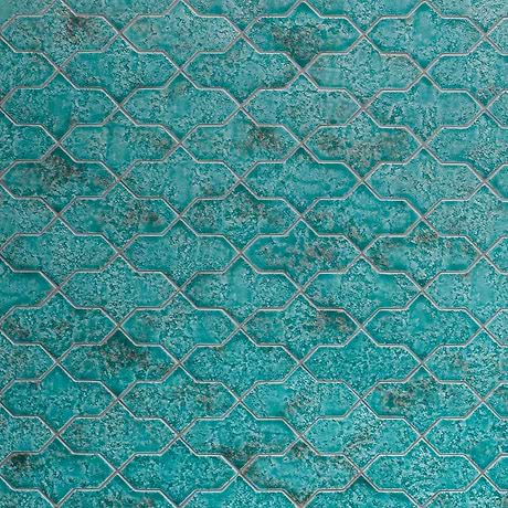 Greta Cruz Lagoon Blue 5x8 Glossy Textured Porcelain Tile