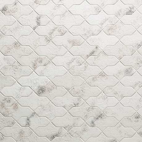 Greta Cruz Seashell White 5x8 Glossy Textured Porcelain Tile