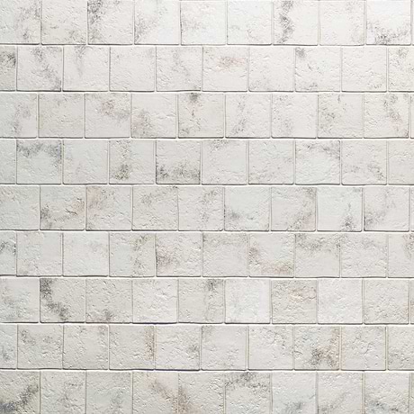 Greta Seashell White 5x5 Glossy Textured Porcelain Tile
