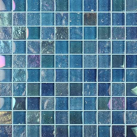 Fairy Blue 1x1 Polished Glass Mosiac