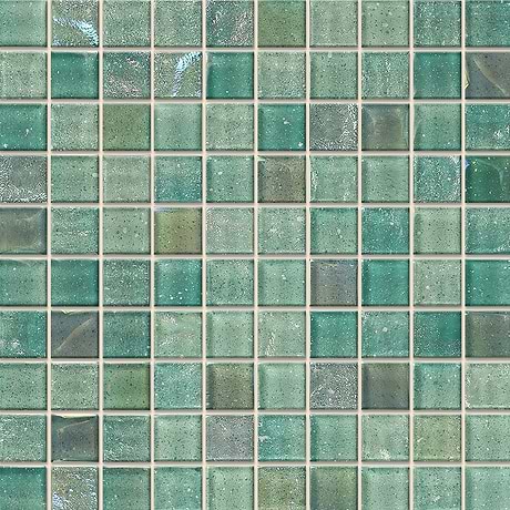 Fairy Green 1x1 Polished Glass Mosiac