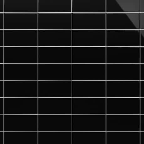 Park Hill Black 3X6 Polished Porcelain Subway Tile