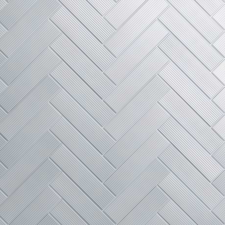 ArtBlock Fluted Azure 4x16 Glossy Porcelain Tile by Stacy Garcia
