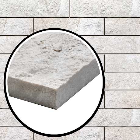 Cream Misto Splitface Rustic Beige 3x12 Textured Marble Tile