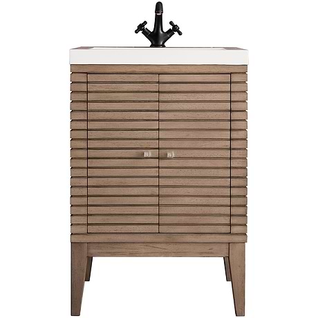Linden 24" Whitewashed Walnut Vanity And Counter by JMV
