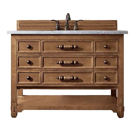 Malibu 48" Honey Alder Vanity and Carrara Marble Counter by JMV