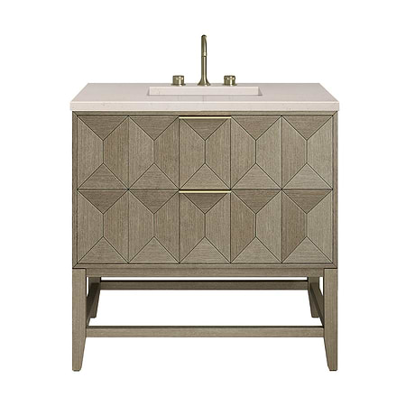 Emmeline Pebble Oak 36" Vanity with Cream Quartz Counterby JMV