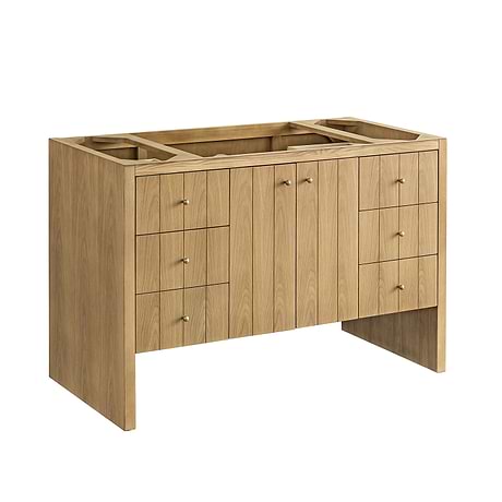 Hudson Oak Brown 48" Single Vanity with No Counter by JMV