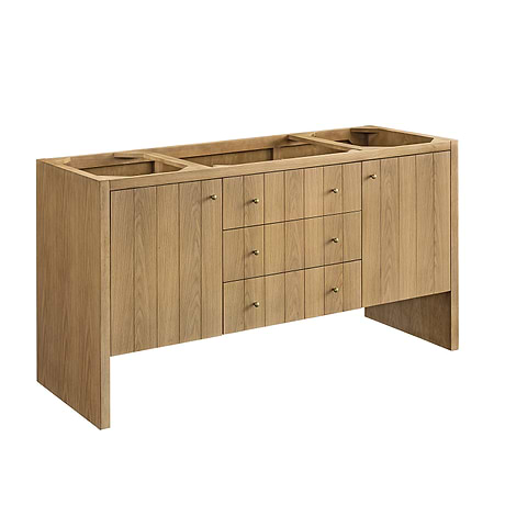 Hudson Oak Brown 60" Single Vanity with No Counter by JMV