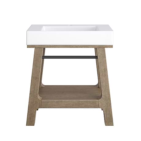 Auburn Weathered Brown 32" Single Vanity with White Top by JMV
